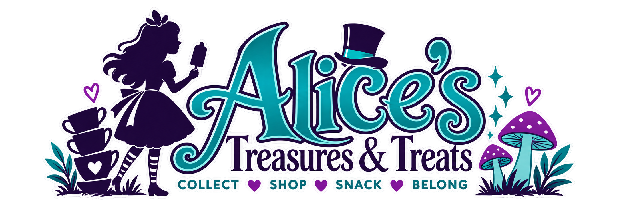 Alice's Treasures and Treats — Collect, Shop, Snack, Belong